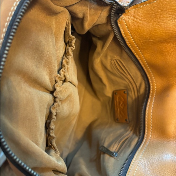 Vintage Patricia Nash floral Tan Leather Bag - Picture 11 of 13